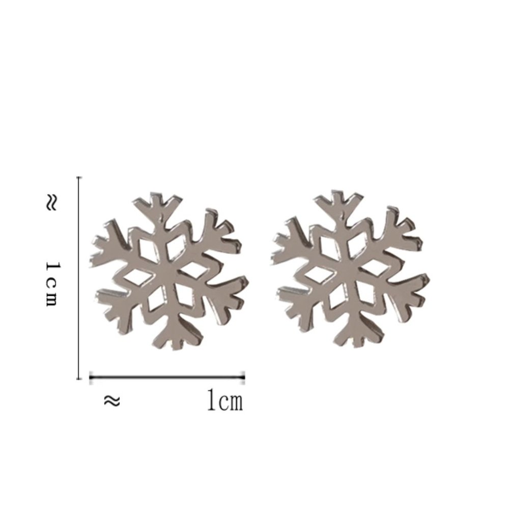 💙Snowflakes ❄️  Stud Earrings Gold&Silver - Picture 2 of 14